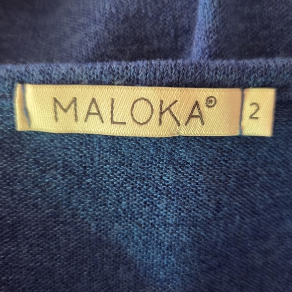 Maloka Vibrant Blue Women's Sweater with Cut-Out Detail Size 2 - Picture 6 of 6